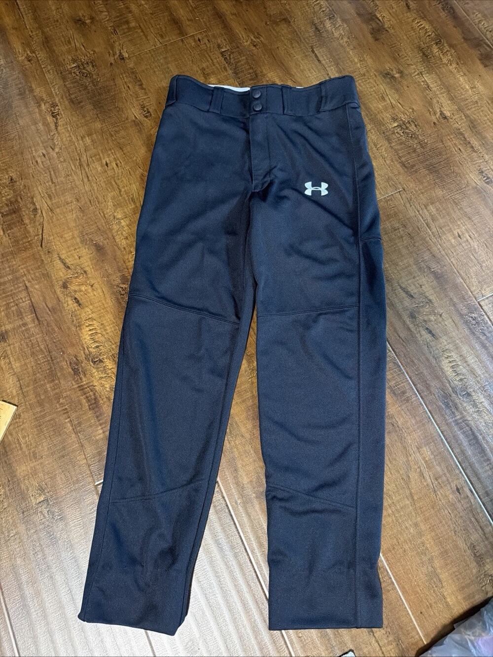 Under Armour Full Length Baseball Pants Youth Large Black W28 inseam 25”
